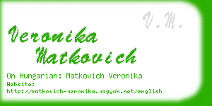 veronika matkovich business card